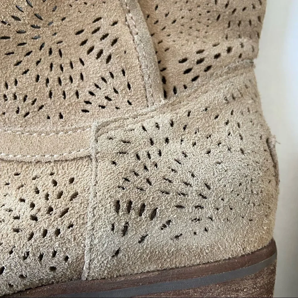 Ugg Darling Seaweed Perforated Suede Ankle Boots